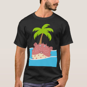 Puffer Fish and Coconut Tree T-Shirt