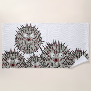 Puffer Fish Beach Towel