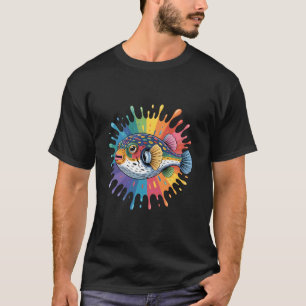 Puffer Fish Blowfish Animal Motif Sea Ocean Puffer T-Shirt