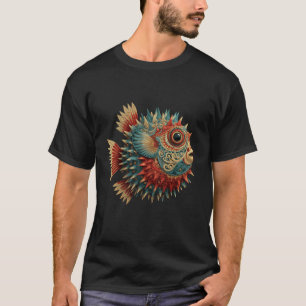 Puffer Fish Blowfish Animal Motif Sea Ocean Puffer T-Shirt