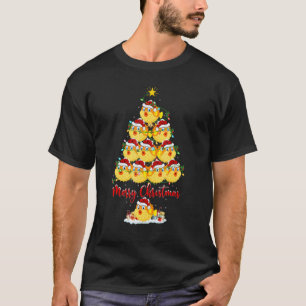 Puffer Fish Christmas Tree Lights Santa Fish Xmas T-Shirt