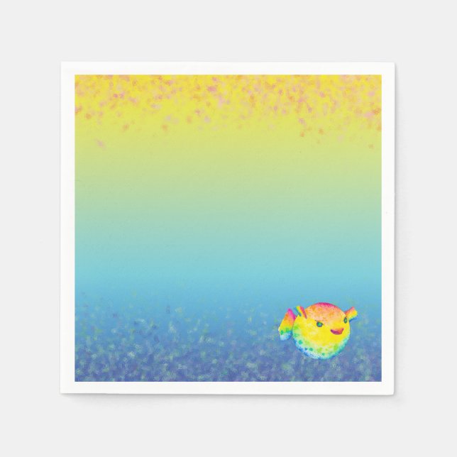 Puffer fish napkin (Front)