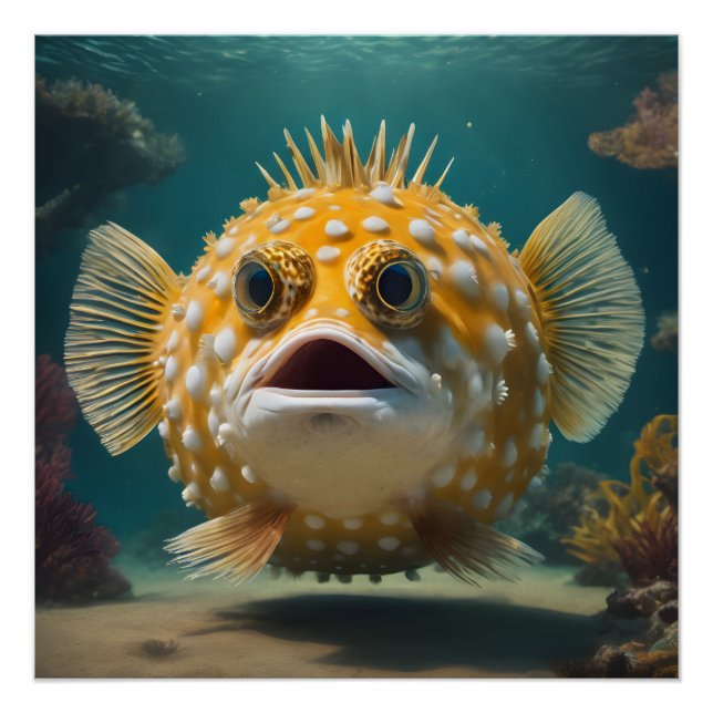 Puffer Fish no 3 Glossy Poster (Front)