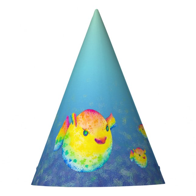 Puffer fish party hat (Front)
