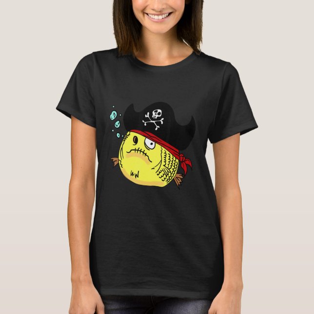 Puffer Fish Pirate Buccaneer Sea T-Shirt (Front)