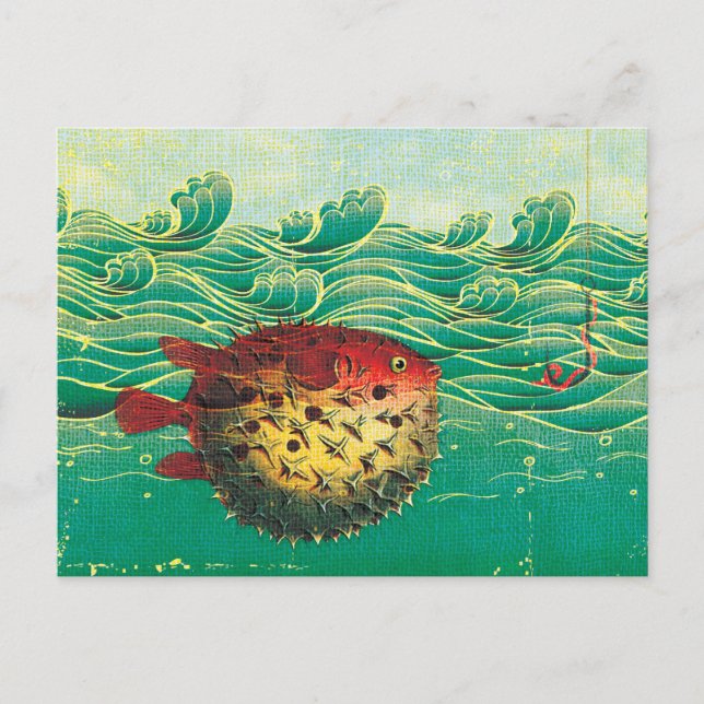 Puffer Fish Postcard (Front)
