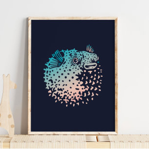 Puffer Fish Print   Tuna Wall Print