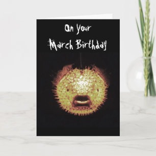 PUFFER FISH SAYS ***HAPPY BIRTHDAY*** LET'S FISH CARD