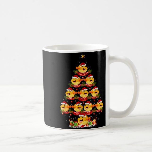 Puffer Fish Xmas Lighting Santa Puffer Fish Christ Coffee Mug (Right)