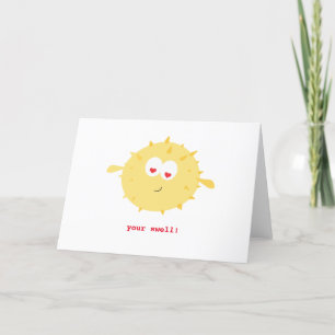 Puffer Fish Your Swell Folded Valentine's Day Card