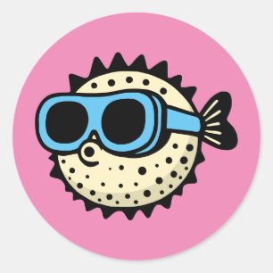 Pufferfish Classic Round Sticker