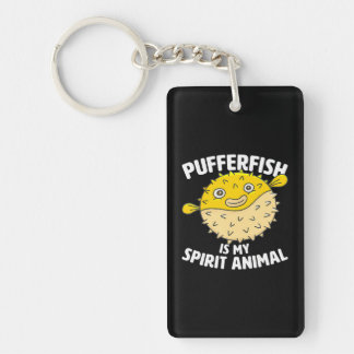 Pufferfish Is My Spirit Animal Puffer Fish Party Key Ring