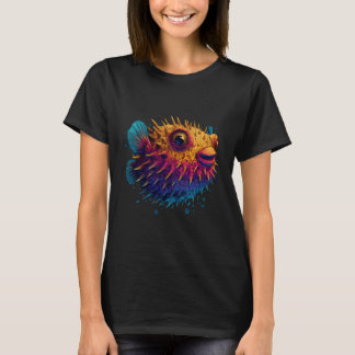 Pufferfish Lover Motif Blowfish Sea Ocean Animal P T-Shirt