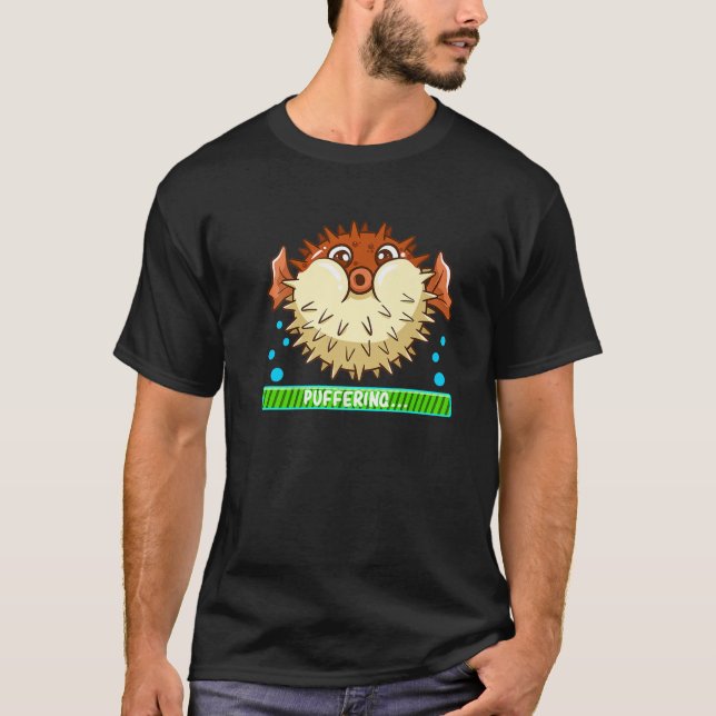 Pufferfish Puffering Puffers Tetraodontidae Fish M T-Shirt (Front)