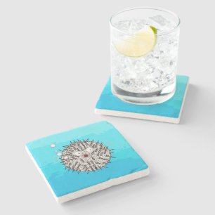 Pufferfish Stone Coaster