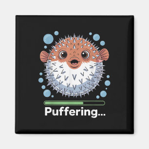 Puffering Fishing Fish Cute Pufferfish Magnet