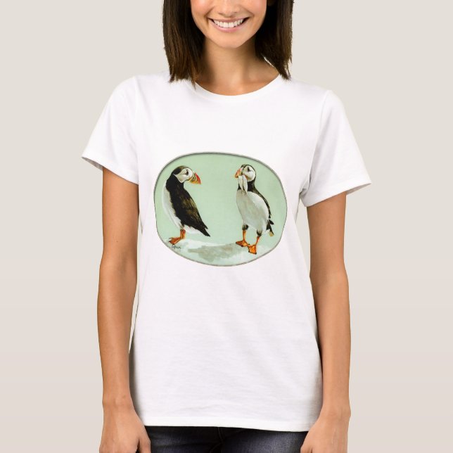 Puffin Bird Comical Art Gifts T-Shirt (Front)