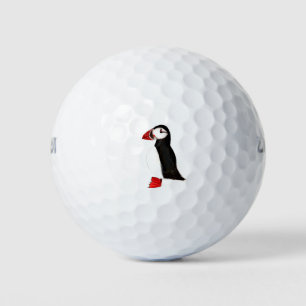 Puffin bird cute Funny watercolor Atlantic Arctic Golf Balls