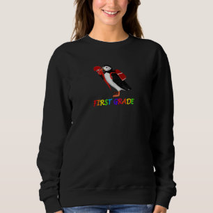 Puffin Bird First Day of School First Grade Animal Sweatshirt
