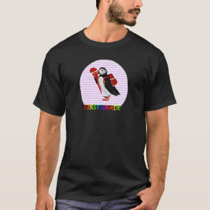 Puffin Bird First Day of School First Grade Animal T-Shirt