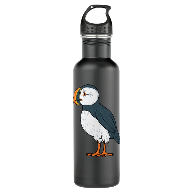 Puffin Bird Funny Iceland SeaBird Lover Gift Men W 710 Ml Water Bottle (Front)