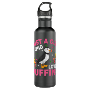 Puffin Bird Lover Just A Girl Who Loves Puffins  710 Ml Water Bottle