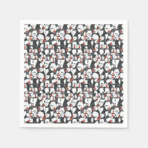 Puffin bird pattern napkin