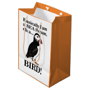 Puffin Bird Seabird Funny Birthday Medium Gift Bag