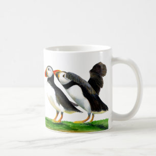 Puffin Bird Watercolor Painting Coffee Mug