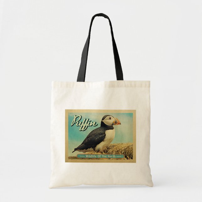 Puffin Bird - Wildlife of the North Tote Bag (Front)