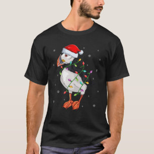 Puffin Bird Xmas Lighting Santa Hat Puffin Christm T-Shirt