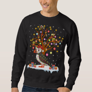 Puffin Bird Xmas Lighting Tree Santa Puffin Christ Sweatshirt