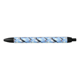 Puffin Cute Atlantic Seabird Black Ink Pen