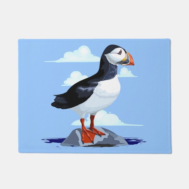 Puffin Cute Atlantic Seabird Doormat (Front)