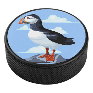 Puffin Cute Atlantic Seabird Hockey Puck
