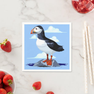 Puffin Cute Atlantic Seabird Napkin