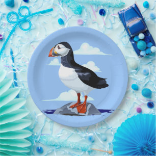 Puffin Cute Atlantic Seabird Paper Plate