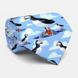 Puffin Cute Atlantic Seabird Tie