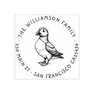 Puffin Family Return Address Stamp