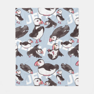 Puffin Fleece Medium Blanket