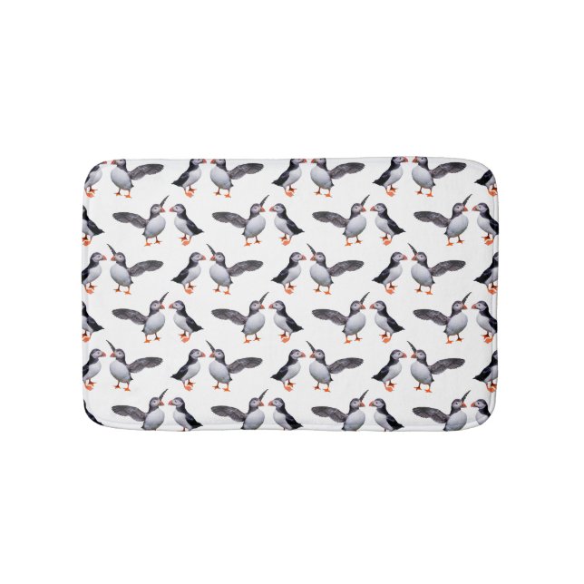 Puffin Frenzy Bath Mat (Front)