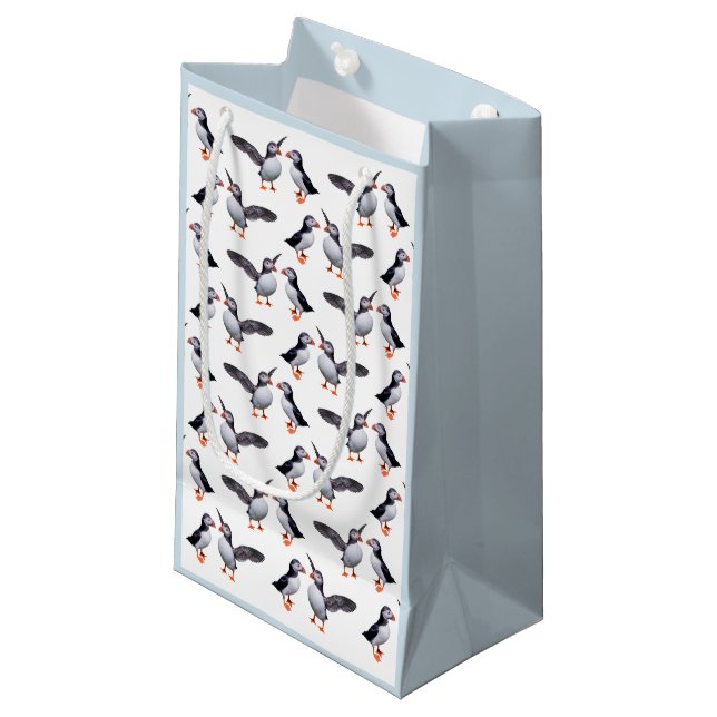 Puffin Frenzy Gift Bag (Front Angled)
