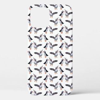 Puffin Frenzy iPhone 12 Case (Choose Colour)