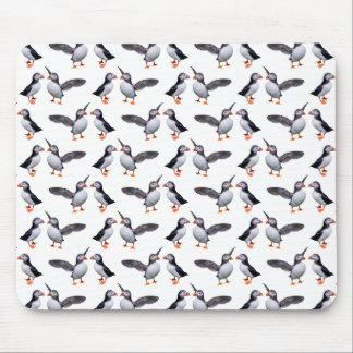 Puffin Frenzy Mousemat (White)