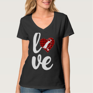 Puffin Funny Buffalo Plaid Love Puffin Valentine S T-Shirt