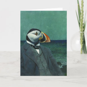 Puffin Gentleman Greetings Card