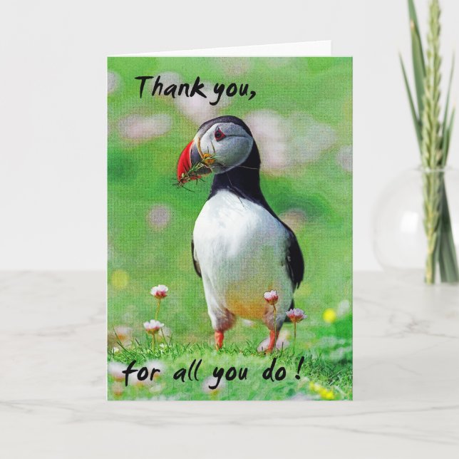 Puffin greeting card (Front)