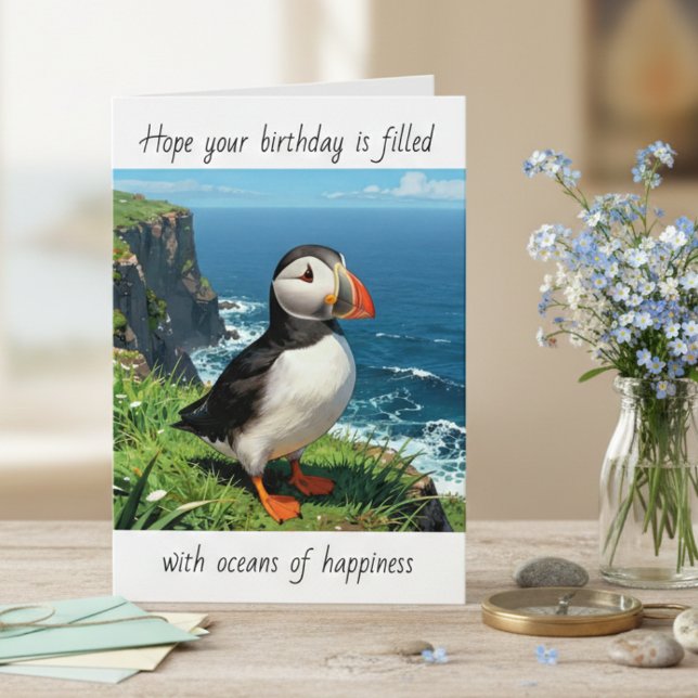 Puffin Happy Birthday Wishes Card (Creator Uploaded)