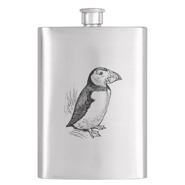 Puffin Hip Flask (Front)