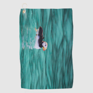 Puffin In Resurrection Bay, Alaska Golf Towel